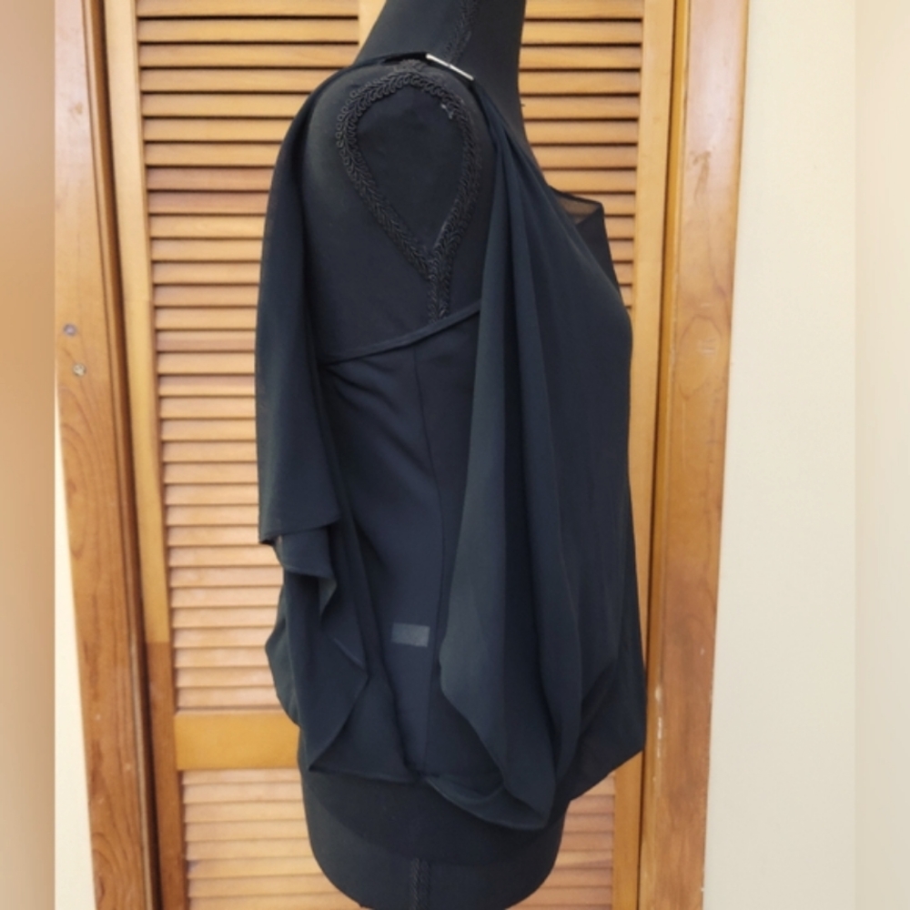NWT Express Open Sleeve Silk Blouse Size XS - Picture 6 of 12